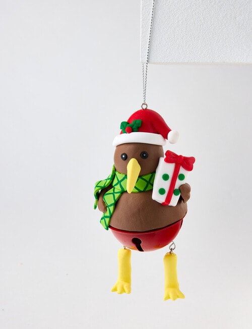 Christmas Shop Claydough Ornament, Kiwi with Dangling Legs product photo