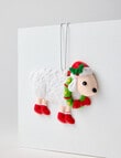 Christmas Shop Claydough Ornament, Sheep with Santa Hat product photo