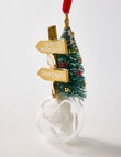 Christmas Shop Glass Ornament, Globe Signpost Ornament product photo View 02 S