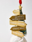 Christmas Shop Glass Ornament, Globe Signpost Ornament product photo View 03 S
