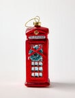 Christmas Shop Glass Ornament, Telephone Booth product photo View 02 S