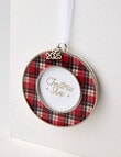 Christmas Shop Metal Ornament, Round Photo Frame product photo