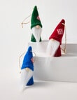 Christmas Shop Fabric Ornament, Gnome, Set of 3 product photo