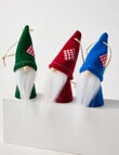 Christmas Shop Fabric Ornament, Gnome, Set of 3 product photo View 02 S