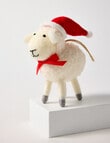 Christmas Shop Fabric Ornament, Sheep, White product photo