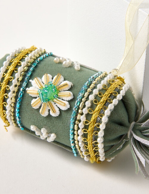 Christmas Shop Velvet Ornament, Candy Green product photo View 03 L