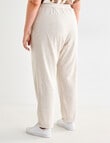 Studio Curve Linen Blend Tapered Pant, Sandshell product photo View 02 S