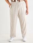 Studio Curve Linen Blend Tapered Pant, Sandshell product photo View 03 S