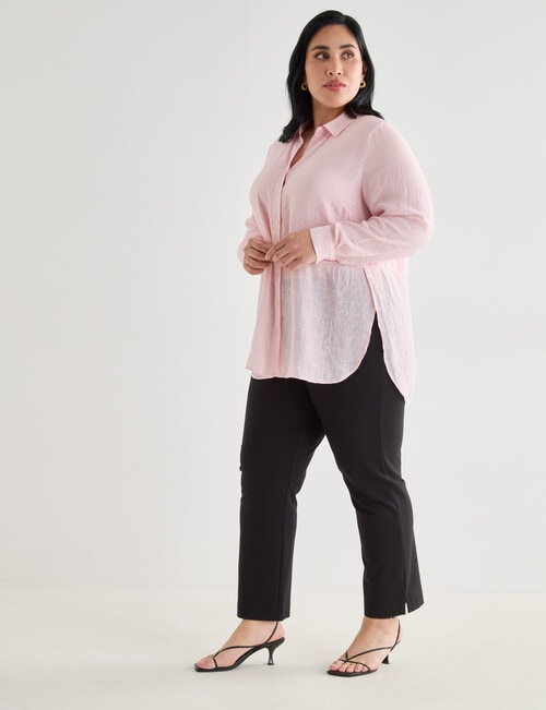 Studio Curve Long Sleeve Magic Shirt, Blush product photo View 03 L