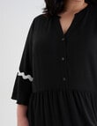 Studio Curve Rick Rack Button-Through Dress, Black product photo View 05 S