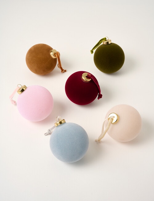 Christmas Shop Glass Velvet Bauble product photo View 03 L