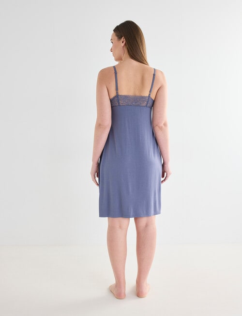 Whistle Sleep Lace Cami Nightie, Graphite, 8-22 product photo View 02 L