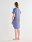 Whistle Sleep Short Sleeve V-Neck Nightie, Graphite Spot, 8-22 product photo View 02 S