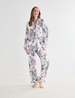Whistle Sleep Classic Long Sleeve PJ Set, Amethyst Print product photo View 03 S