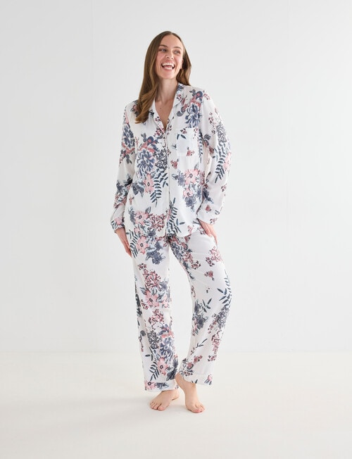 Whistle Sleep Classic Long Sleeve PJ Set, Amethyst Print product photo View 03 L