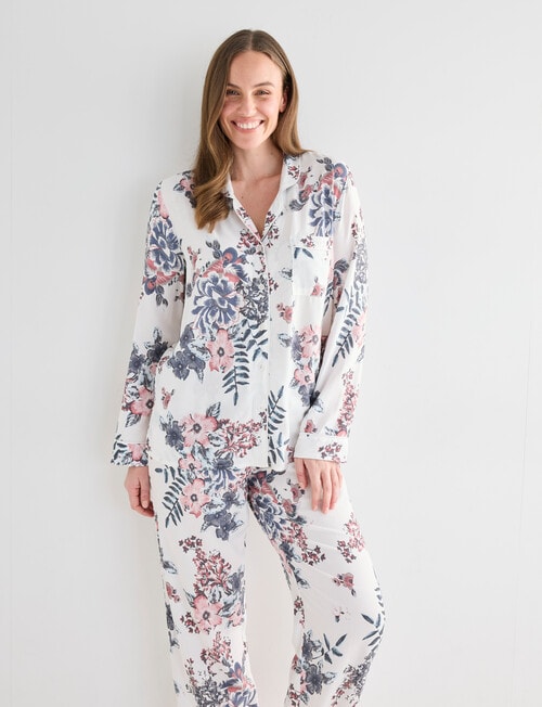 Whistle Sleep Classic Long Sleeve PJ Set, Amethyst Print product photo View 05 L