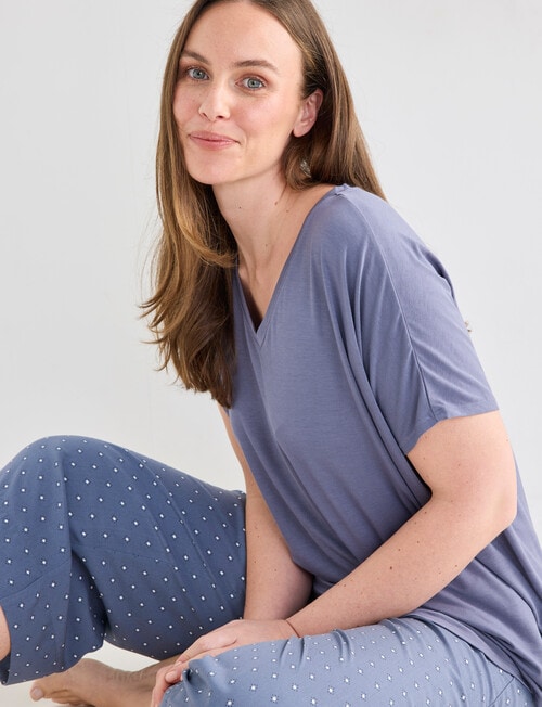 Whistle Sleep V-Neck Tee, Graphite product photo