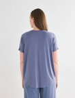 Whistle Sleep V-Neck Tee, Graphite product photo View 02 S