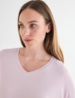 Whistle Sleep V-Neck Tee, Pale Pink product photo View 04 S