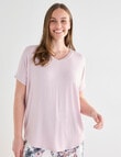Whistle Sleep V-Neck Tee, Pale Pink product photo View 05 S