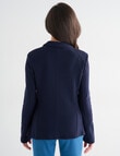 Ella J Textured Soft Blazer, Navy product photo View 02 S