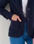 Ella J Textured Soft Blazer, Navy product photo View 08 S