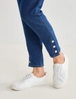 Ella J Pull-On 7/8th Knit Jeans, Indigo product photo View 04 S