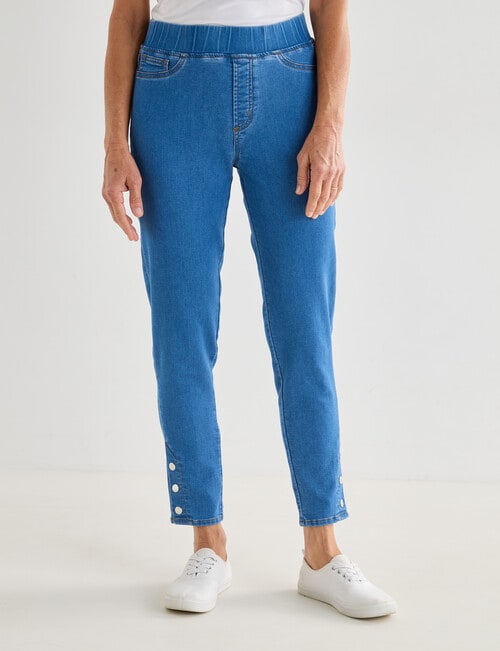 Ella J Pull-On 7/8th Knit Jeans, Vintage product photo