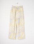 Switch All Over Print Mia Tie Waist Linen Blend Pant, Natural product photo