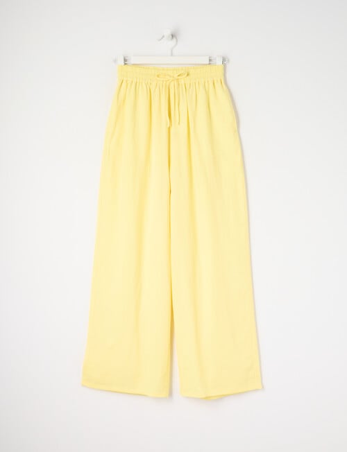 Switch Mia Tie Waist Linen Blend Pant, Lemon product photo