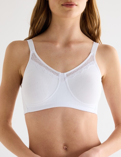 Lyric Ella Wirefree Bra, White, B-DD product photo