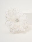 Christmas Shop Feather Flower Clip Large White product photo