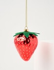 Christmas Shop Glass Ornament, Strawberry product photo