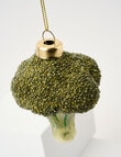 Christmas Shop Glass Ornament, Broccoli product photo View 02 S
