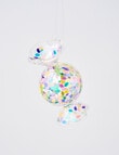 Christmas Shop Blown Glass Ornament, Round Lolly product photo