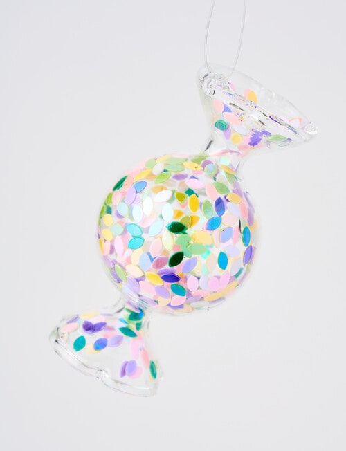Christmas Shop Blown Glass Ornament, Round Lolly product photo View 02 L