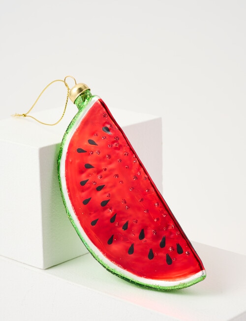 Christmas Shop Glass Ornament, Watermelon product photo