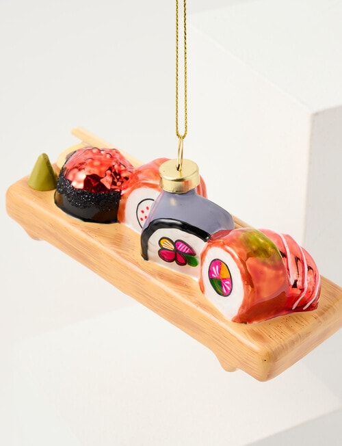 Christmas Shop Glass Ornament, Sushi Platter product photo View 03 L