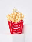 Christmas Shop Glass Ornament, Large Fries product photo