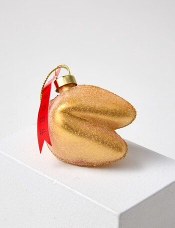 Christmas Shop Glass Ornament, Fortune Cookie product photo