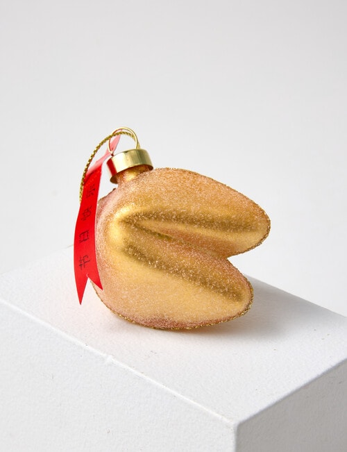 Christmas Shop Glass Ornament, Fortune Cookie product photo