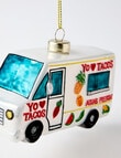 Christmas Shop Glass Ornament, Taco Cart product photo View 03 S