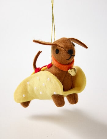 Christmas Shop Fabric Ornament, Hot Dog product photo
