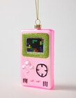 Christmas Shop Glass Ornament, Retro Game product photo