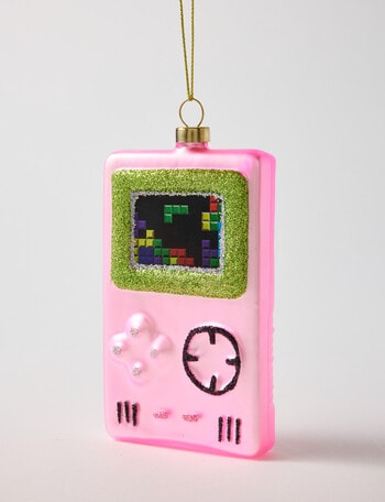 Christmas Shop Glass Ornament, Retro Game product photo