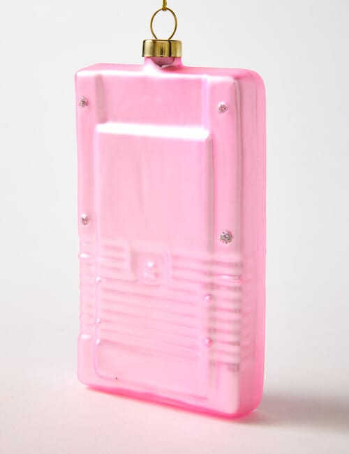 Christmas Shop Glass Ornament, Retro Game product photo View 04 L