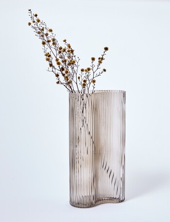 M&Co Napa Lake Glass Vase, Greige product photo
