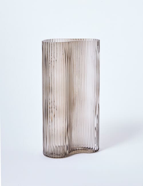 M&Co Napa Lake Glass Vase, Greige product photo View 02 L