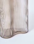 M&Co Napa Lake Glass Vase, Greige product photo View 03 S