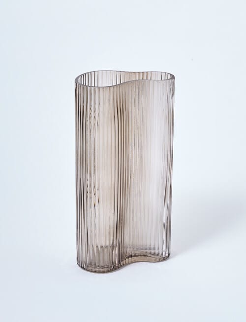 M&Co Napa Lake Glass Vase, Greige product photo View 04 L